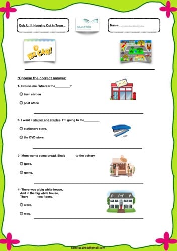 Quiz we can 3-3 U11 Hanging Out in Town