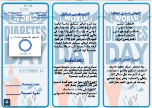 مطوية اليوم العالمي للسكري