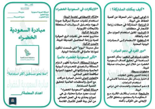 مطوية مبادرة السعودية الخضراء