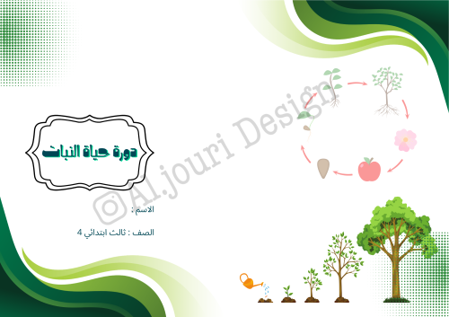 مطوية دورة حياة النبات ثالث