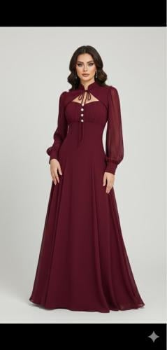 فستان ناعم شيفون كلوش