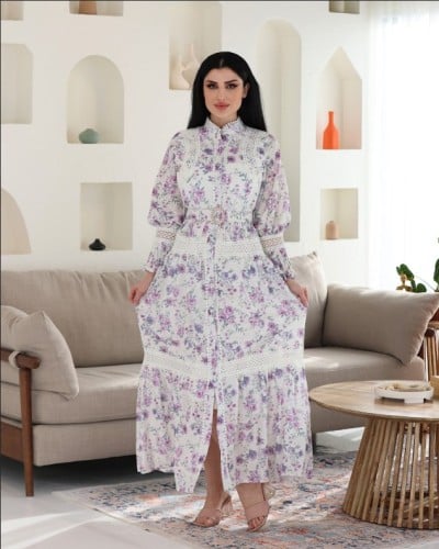 فستان مخرم مورد