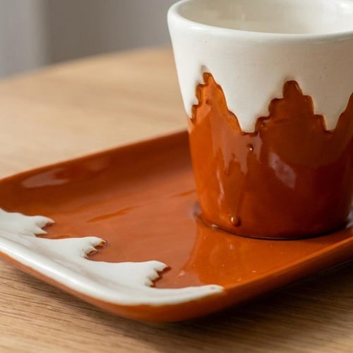 كوب اسبريسو مباني الدرعية - برتقالي