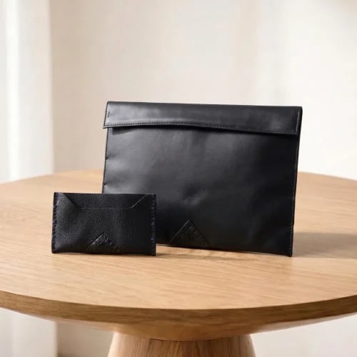 Al-Rahool Leather Set - Black