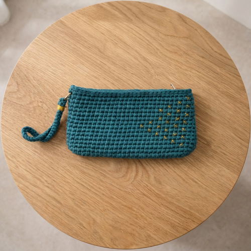 ميني باوتش | نقوش ذهبية (أخضر)