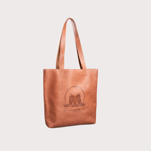 الشرقية حقيبة جلد - بني