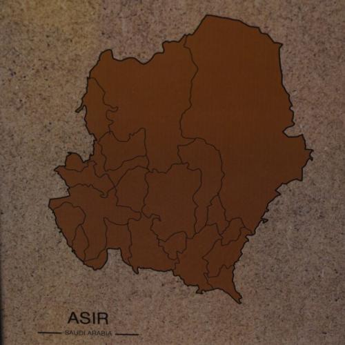 لوحة خريطة منطقة عسير