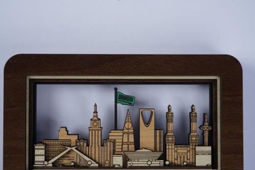 لوحة خشبية| معالم السعودية