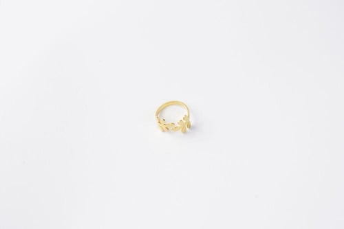 خاتم المورينغا من الفضه الخالصه المطلية بالذهب