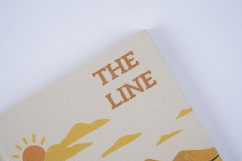 دفتر قماشي لمشاريع ذا لاين | أبيض