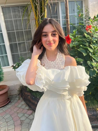 Organza white dress