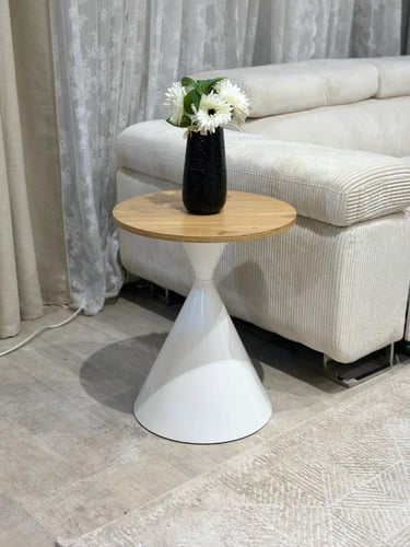 طقم طاولات خشب لون بيج