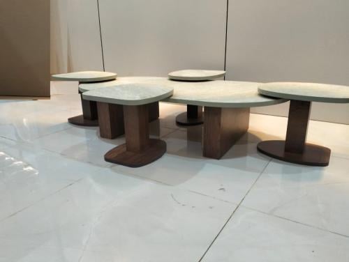 طقم طاولة ارضي بديل رخام