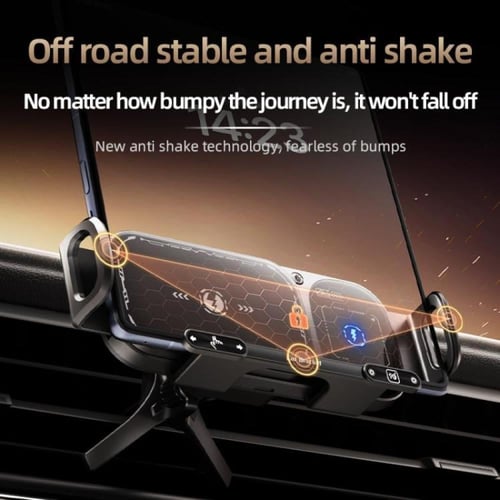 حامل هاتف مغناطيسي للسيارة مع شحن لاسلكي سريع