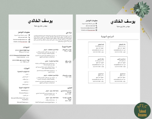 (AR) السيرة الاحترافية بعمودين