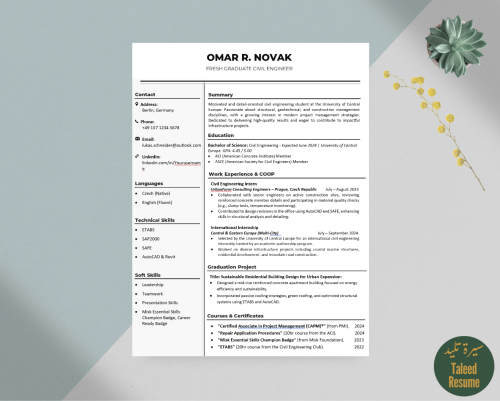 Fresh Graduate Resume
