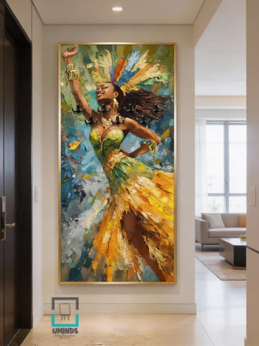 •لوحة كانفاس تعليق عبايات بتصميم بنت راقصه لمحبي ا...