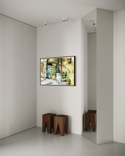 لوحة كانفاس زهور بأسلوب انطباعي فني وألوان حيوية أ...