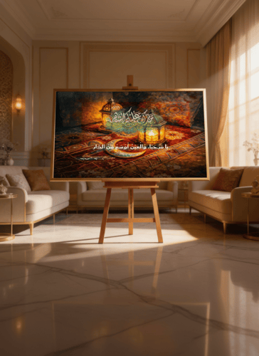 لوحه كانفاس مقاس 100X70 cm مخصصه لشهر رمضان تاتي م...