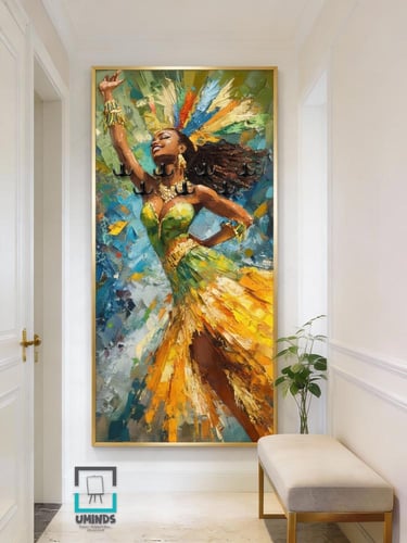 •لوحة كانفاس تعليق عبايات بتصميم بنت راقصه لمحبي ا...