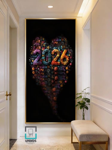 •لوحة كانفاس تعليق عبايات بتصميم غربي 2026