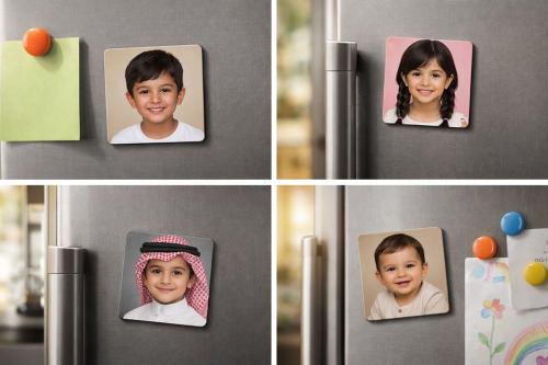 Magnet and photo pin square custom 58 × 58 mm