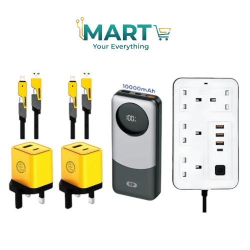 عرض توصيلة مع 2 شواحن متعددة و بطارية 10 الف