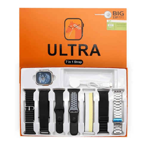 ساعة ULTRA مع 7 اساور ملونة