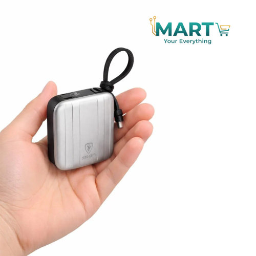 بطارية قوة 10 الف صغير الحجم مع كيابل مدمجة