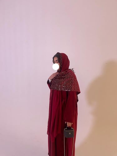 مخمل احمر بترتر فضي