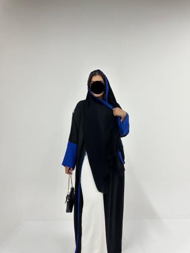 كريب سعودي اسود وكم نيلي