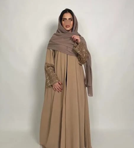 ميرال – عباية دبل كلوش بني