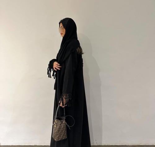 عباية سوداء سادة Z97