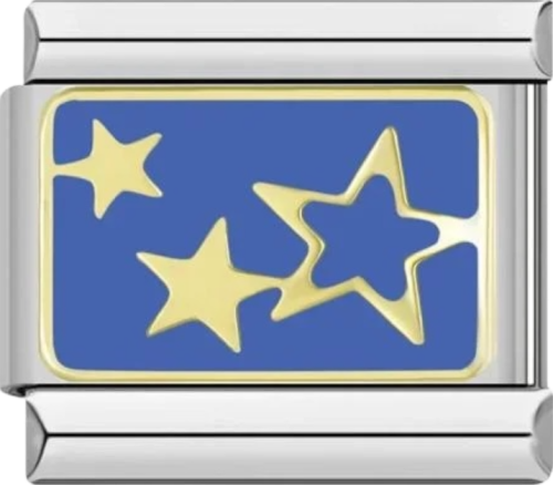 تشارمز فضي وازرق بنجوم ذهبية