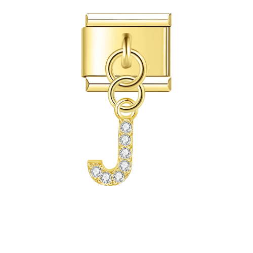 تشارمز معلق ذهبي حرف J