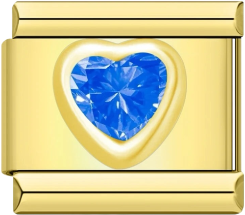 تشارمز ذهبي قلب ازرق