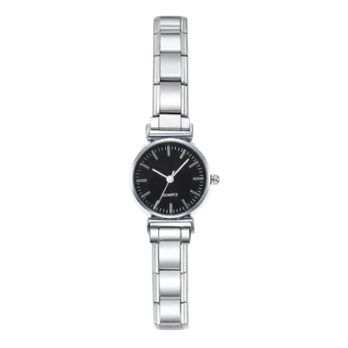 ساعة Viva بواجهة دائرية سوداء