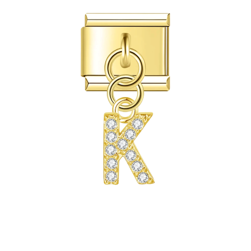 تشارمز معلق ذهبي حرف K
