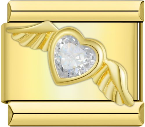 تشارمز ذهبي بكرستال فضي