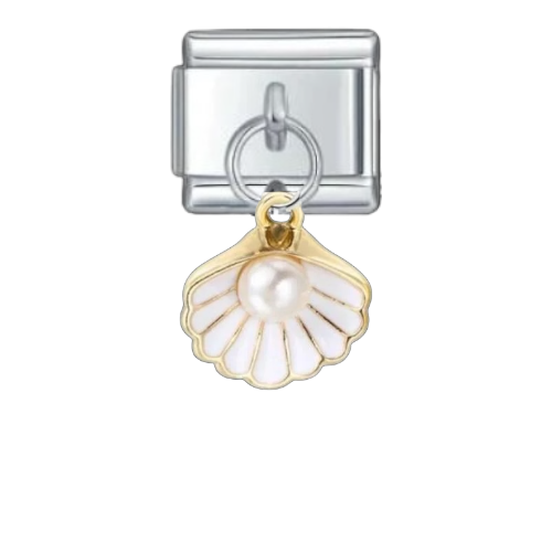 تشارمز معلق صدفة ذهبية بداخلها لؤلؤ