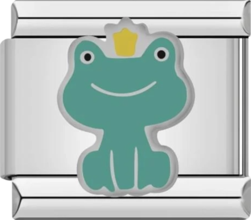 تشارمز فضي ضفدع يرتدي تاج