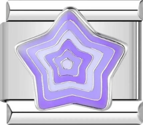 تشارمز فضي نجمة باللون البنفسجي