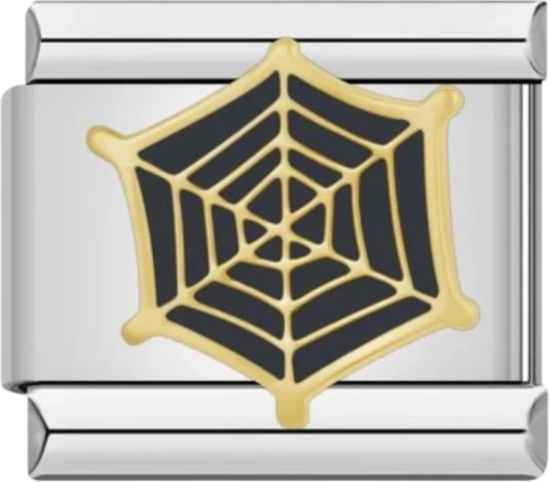 تشارمز فضي شبكة عنكبوت سوداء