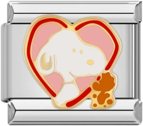 تشارمز سنوبي داخل قلب وردي واحمر