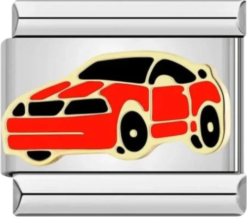 تشارمز فضي سيارة حمراء