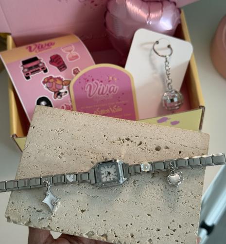 Pink heart watch in Barbie style