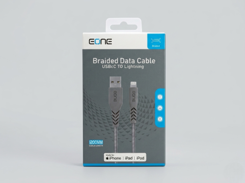 كابل بيانات EONE من USB إلى Lightning مضفر - طول 1...