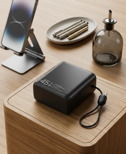 ZOOM Plus EXTREME AI – باور بانك 15000mAh بشاشة لمس وشحن 45W