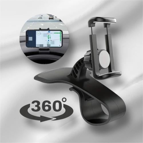 Universal rotating car phone holder piece - made of waterproof ABS material, easy to install, oval shape, suitable for various car...