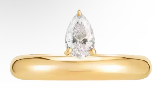 خاتم دمعة ذهبي | Gold Drop Ring